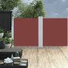 Kültéri napernyők és árnyékolók, vidaXL barna behúzható oldalsó napellenző 100 x 600 cm