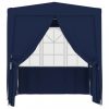 Kerti pavilon és előtető, vidaXL kék rendezvénysátor oldalfalakkal 2,5 x 2,5 m 90 g/m²