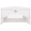 Kerti pavilon és előtető, vidaXL fehér rendezvénysátor oldalfalakkal 4 x 4 m 90 g/m²
