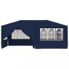 Kerti pavilon és előtető, vidaXL kék rendezvénysátor oldalfalakkal 4 x 6 m 90 g/m²