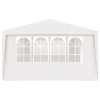 Kerti pavilon és előtető, vidaXL fehér rendezvénysátor oldalfalakkal 4 x 9 m 90 g/m²