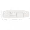 Kerti pavilon és előtető, vidaXL fehér rendezvénysátor oldalfalakkal 4 x 9 m 90 g/m²
