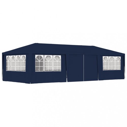 Kerti pavilon és előtető, vidaXL kék rendezvénysátor oldalfalakkal 4 x 9 m 90 g/m²