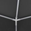 Kerti pavilon és előtető, vidaXL antracitszürke rendezvénysátor oldalfalakkal 4 x 6 m 90 g/m²