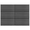 Padlóburkolatok és szőnyegek, vidaXL 6 darab szürke WPC csempe 60 x 30 cm 1 m²