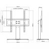 TV monitor tartók, vidaXL talpas TV-állvány 26'-42' képernyőhöz max VESA 400x400 mm 30 kg
