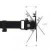 TV monitor tartók, vidaXL kétkaros 32' asztali monitor tartókonzol, állítható magassággal
