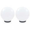 Kültéri világítás, vidaXL 2 db LED gömblámpa 25 cm PMMA