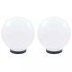 Kültéri világítás, vidaXL 2 db LED gömblámpa 25 cm PMMA