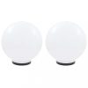 Kültéri világítás, vidaXL 2 db LED gömblámpa 40 cm PMMA