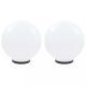 Kültéri világítás, vidaXL 2 db LED gömblámpa 40 cm PMMA
