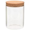 Sütis borkánok, vidaXL 6 db üvegedény parafa fedéllel 650 ml