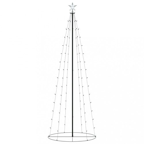 Karácsonyfák, vidaXL kúp alakú karácsonyfa 100 meleg fehér LED-del 70 x 180 cm