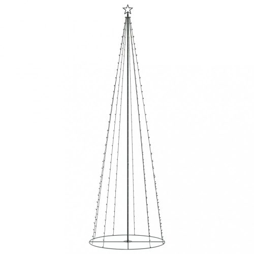Karácsonyfák, vidaXL kúp alakú karácsonyfa 330 meleg fehér LED-del 100 x 300 cm