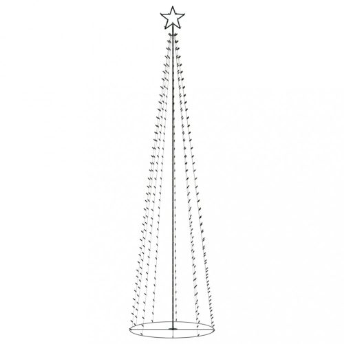 Karácsonyfák, vidaXL kúp alakú karácsonyfa 400 meleg fehér LED-del 100 x 360 cm