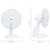 Asztali és toronyventilátorok, vidaXL 3 sebességes fehér asztali ventilátor 30 cm 40 W