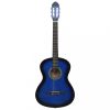 Gitárok, vidaXL 12 darabos kék klasszikus gitár kezdőkészlet 4/4 39'