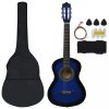 Gitárok, vidaXL 8 darabos kék klasszikus gitárszett kezdőknek 1/2 34'