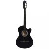 Gitárok, vidaXL fekete 6 húros klasszikus western cutaway gitár 38'