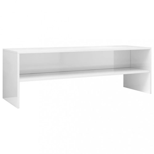 Nappali bútorok, vidaXL magasfényű fehér forgácslap TV-szekrény 120 x 40 x 40 cm