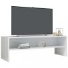 Nappali bútorok, vidaXL magasfényű fehér forgácslap TV-szekrény 120 x 40 x 40 cm