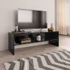 Nappali bútorok, vidaXL magasfényű fekete szerelt fa TV-szekrény 120 x 40 x 40 cm