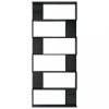 Könyvespolcok, állópolcok, vidaXL magasfényű fekete könyvszekrény/térelválasztó 80 x 24 x