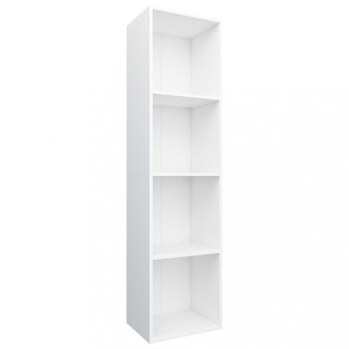 Könyvespolcok, állópolcok, vidaXL fehér szerelt fa könyv-/TV-szekrény 36 x 30 x 143 cm