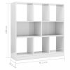Könyvespolcok, állópolcok, vidaXL magasfényű fehér szerelt fa könyvszekrény 97,5 x 29,5 x