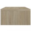 Nappali bútorok, vidaXL fehér és sonoma színű szerelt fa monitorállvány 42 x 24 x 13 cm