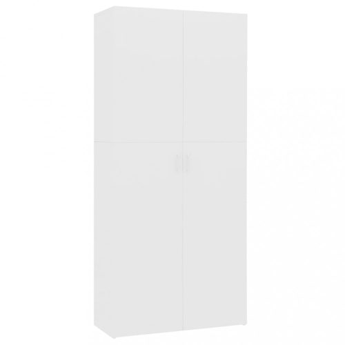 Cipőpolcok és -állványok, vidaXL fehér szerelt fa cipőszekrény 80 x 35,5 x 180 cm