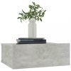Éjjeliszekrények, vidaXL 2 db betonszürke szerelt fa függő éjjeliszekrény 40x30x15 cm