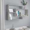 Fali polcok és párkányok, vidaXL betonszürke szerelt fa fali polc 104 x 20 x 58,5 cm