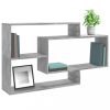 Fali polcok és párkányok, vidaXL betonszürke szerelt fa fali polc 104 x 20 x 58,5 cm