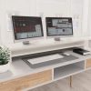 TV monitor tartók, vidaXL fehér szerelt fa monitorállvány 100 x 24 x 13 cm
