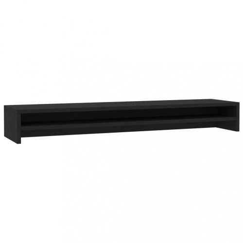 TV monitor tartók, vidaXL fekete szerelt fa monitorállvány 100 x 24 x 13 cm