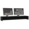 TV monitor tartók, vidaXL fekete szerelt fa monitorállvány 100 x 24 x 13 cm