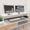 TV monitor tartók, vidaXL magasfényű fehér szerelt fa monitorállvány 100 x 24 x 13 cm