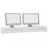 TV monitor tartók, vidaXL magasfényű fehér szerelt fa monitorállvány 100 x 24 x 13 cm