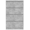 Büfé- és tálalóasztalok, vidaXL betonszürke szerelt fa tálalószekrény 60 x 35 x 98,5 cm