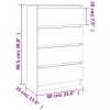 Büfé- és tálalóasztalok, vidaXL betonszürke szerelt fa tálalószekrény 60 x 35 x 98,5 cm