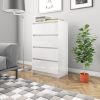 Büfé- és tálalóasztalok, vidaXL magasfényű fehér szerelt fa tálalószekrény 60 x 35 x 98,5
