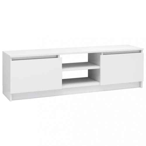 Nappali bútorok, vidaXL magasfényű fehér szerelt fa TV szekrény 120 x 30 x 35,5 cm