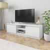 Nappali bútorok, vidaXL magasfényű fehér szerelt fa TV szekrény 120 x 30 x 35,5 cm