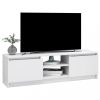 Nappali bútorok, vidaXL magasfényű fehér szerelt fa TV szekrény 120 x 30 x 35,5 cm