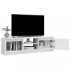 Nappali bútorok, vidaXL magasfényű fehér szerelt fa TV szekrény 120 x 30 x 35,5 cm