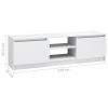 Nappali bútorok, vidaXL magasfényű fehér szerelt fa TV szekrény 120 x 30 x 35,5 cm