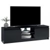 Nappali bútorok, vidaXL magasfényű fekete szerelt fa TV szekrény 120 x 30 x 35,5 cm