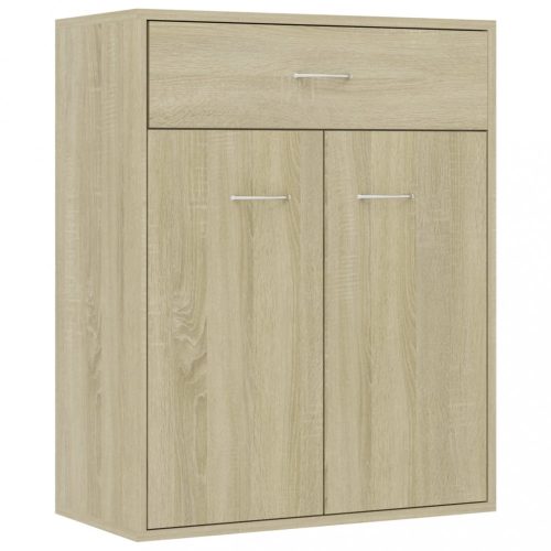 Büfé- és tálalóasztalok, vidaXL sonoma tölgy színű szerelt fa tálalószekrény 60 x 30 x 75