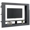 Nappali bútorok, vidaXL magasfényű szürke szerelt fa TV-szekrény 152 x 22 x 113 cm